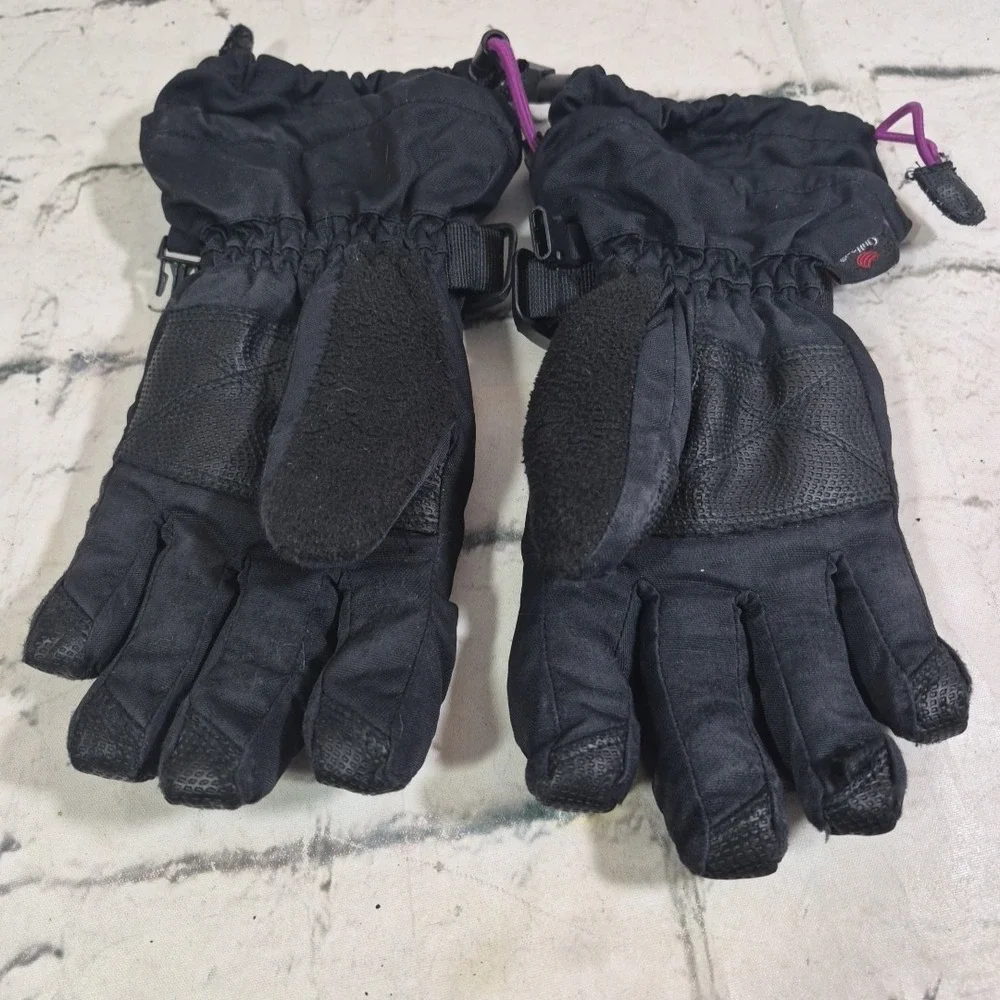 Head Girls Size M Gloves Black Pink Water Resistant Snow Ski Winter Sports